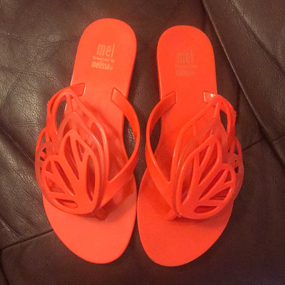 COPY - Mel by Melissa Neon orange 🍊 sandals size 1